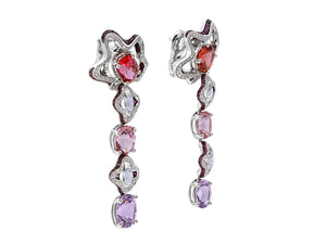 Kazanjian Spinel Drop Earrings in 18K White Gold by Patrick Mauboussin