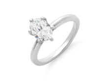 Load image into Gallery viewer, Kazanjian Oval Diamond, 1.38 carats, Ring in 14K White Gold
