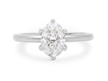 Load image into Gallery viewer, Kazanjian Oval Diamond, 1.38 carats, Ring in 14K White Gold
