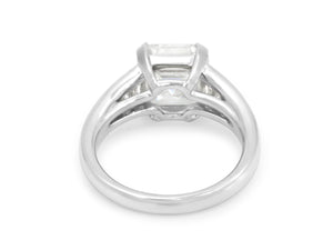 Kazanjian Square Emerald Cut Diamond, 4.02 carats, Ring in Platinum