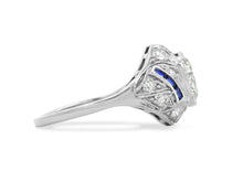 Load image into Gallery viewer, Kazanjian Art Deco Diamond &amp; Sapphire Ring in Platinum
