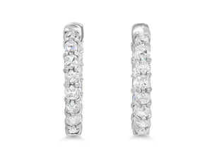 Kazanjian Old Mine Cut Diamond, 7.94 carats, Hoop Earrings in Platinum