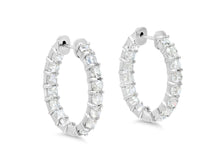 Load image into Gallery viewer, Kazanjian Old Mine Cut Diamond, 7.94 carats, Hoop Earrings in Platinum
