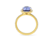 Load image into Gallery viewer, Kazanjian Lavender Sapphire, 3.82 carats, &amp; Diamond Ring in 18K Yellow Gold
