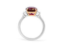 Load image into Gallery viewer, Kazanjian Ruby, 5.01 carats, &amp; Diamond Ring in 18K Rose Gold &amp; Platinum
