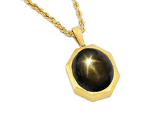 Load image into Gallery viewer, Kazanjian Star Sapphire, 60.88 carats, Pendant in 18K Brushed Yellow Gold
