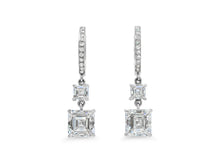 Load image into Gallery viewer, Kazanjian Asscher Cut Diamond Drop Earrings in 18K White Gold
