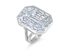 Load image into Gallery viewer, Kazanjian Pie-Cut Emerald Shape Diamond Ring in Platinum
