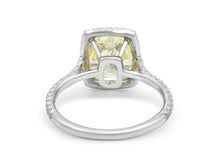 Load image into Gallery viewer, Kazanjian Fancy Yellow Radiant Diamond, 2.56 carats, Ring in Platinum
