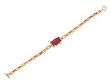 Load image into Gallery viewer, Kazanjian Rubellite Tourmaline, 3.71 carats, &amp; Diamond Bracelet in 16K Red Gold
