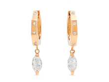 Load image into Gallery viewer, Kazanjian Diamond Huggie Earrings Set in 16K Red Gold
