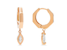 Load image into Gallery viewer, Kazanjian Diamond Huggie Earrings Set in 16K Red Gold
