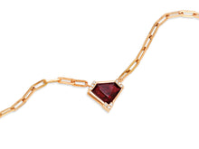 Load image into Gallery viewer, Kazanjian Shield Cut Ruby, 2.70 carats, and Diamond Pendant Set in 16K Red Gold
