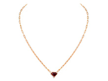 Load image into Gallery viewer, Kazanjian Shield Cut Ruby, 2.70 carats, and Diamond Pendant Set in 16K Red Gold
