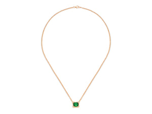 Kazanjian Colombian Emerald, 2.01 carats, & Diamond Pendant in 16K Red Gold