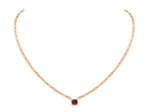 Kazanjian Ruby, 1.07 carats, & Diamond Pendant in 16K Red Gold