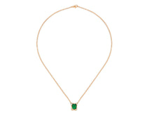 Load image into Gallery viewer, Kazanjian Emerald, 2.49 carats, &amp; Diamond Pendant in 16K Red Gold
