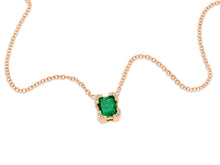 Load image into Gallery viewer, Kazanjian Emerald, 2.49 carats, &amp; Diamond Pendant in 16K Red Gold
