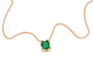 Kazanjian Emerald, 2.49 carats, & Diamond Pendant in 16K Red Gold