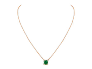 Kazanjian Emerald, 2.49 carats, & Diamond Pendant in 16K Red Gold