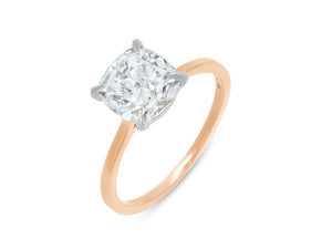 Kazanjian Cushion Cut, 2.01 carats, Diamond Ring in 16K Red Gold &amp; Platinum