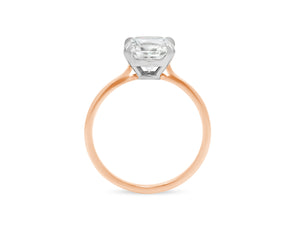 Kazanjian Cushion Cut, 2.01 carats, Diamond Ring in 16K Red Gold &amp; Platinum