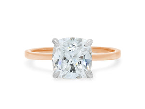 Kazanjian Cushion Cut, 2.01 carats, Diamond Ring in 16K Red Gold &amp; Platinum