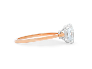 Kazanjian Cushion Cut, 2.01 carats, Diamond Ring in 16K Red Gold &amp; Platinum