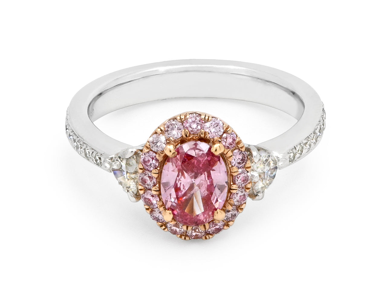 Estate Platinum Pink Diamond Necklace