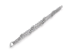 Kazanjian Pear Cut & Baguette Diamond Bracelet, in Platinum